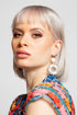 Pearl Petal Circle Pendant Earring